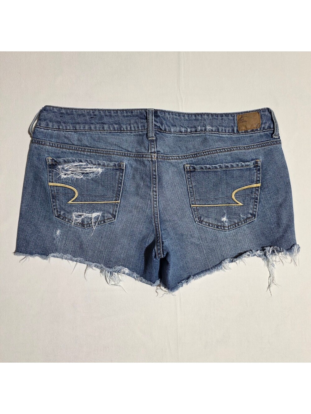 American Eagle Distressed Denim Shorts Size 14 thrashed 2011 date code